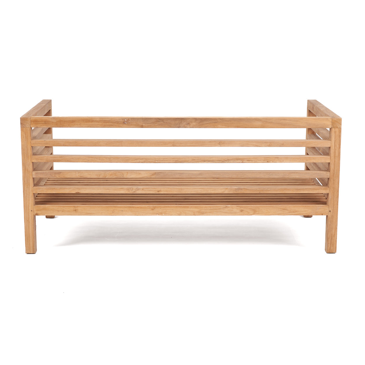 Canapé modulaire 2 places en teck recyclé naturel 160cm