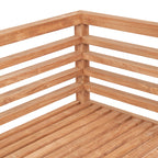 Canapé modulaire 2 places en teck recyclé naturel 160cm