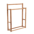 Porte-serviettes en bois de teck naturel au design épuré – 70x22 cm