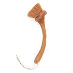 Brosse vaisselle en bois de teck naturel avec poils végétaux