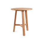 Table bar ronde teck naturel extérieure/intérieure – 105x90 cm