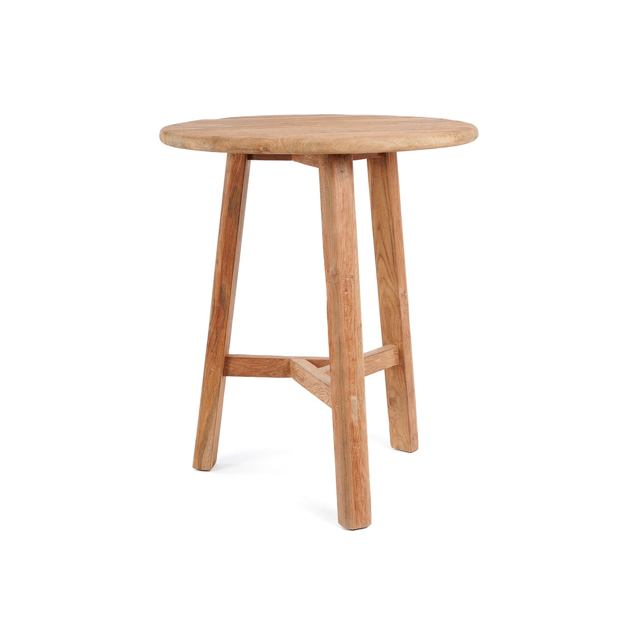 Table bar ronde teck naturel extérieure/intérieure – 105x90 cm