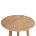 Table bar ronde teck naturel extérieure/intérieure – 105x90 cm