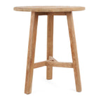 Table bar ronde teck naturel extérieure/intérieure – 105x90 cm