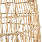 Suspension en herbe tressée forme cloche avec franges – Ø60 cm