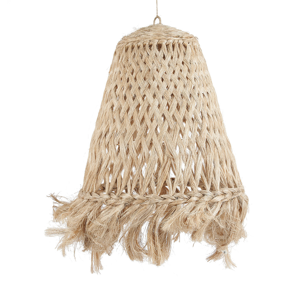 Suspension conique en abaca naturel – Ø63 cm
