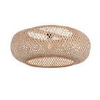 Suspension en rotin naturel motif croisillons – Ø60 cm
