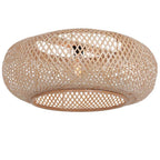 Suspension en rotin naturel motif croisillons – Ø60 cm
