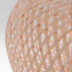 Suspension en rotin naturel motif croisillons – Ø60 cm