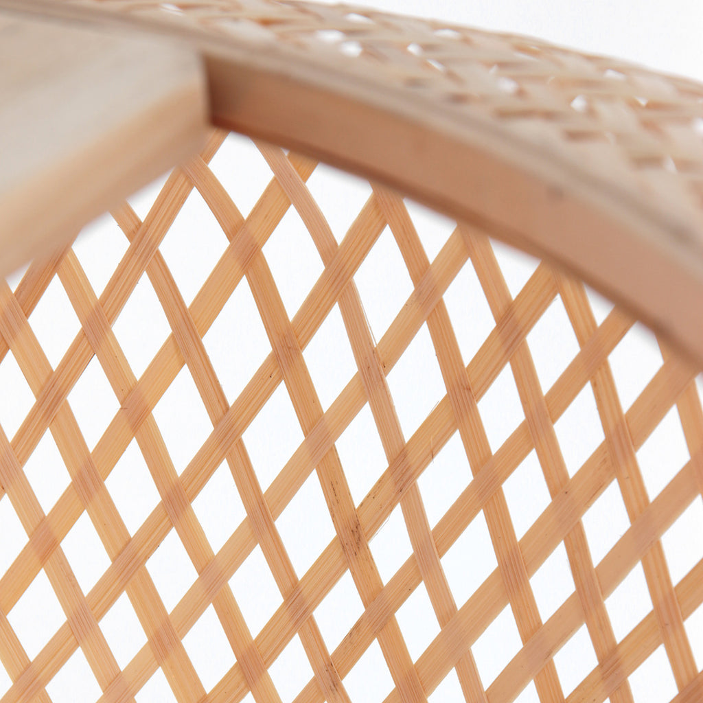 Suspension en rotin naturel motif croisillons – Ø60 cm