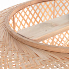 Suspension en rotin naturel motif croisillons – Ø60 cm
