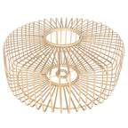 Abat-jour rond en bambou et bois naturel pour suspension – Ø60 cm