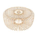 Suspension en bambou ajouré rond naturel – Ø50 cm