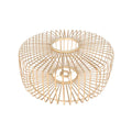 Suspension en bambou naturel disque ajouré bois clair – Ø40 cm