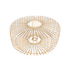 Suspension en bambou naturel disque ajouré bois clair – Ø40 cm