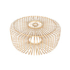 Suspension en bambou naturel disque ajouré bois clair – Ø40 cm