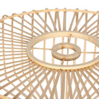 Suspension en bambou naturel disque ajouré bois clair – Ø40 cm
