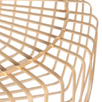 Suspension en bambou naturel disque ajouré bois clair – Ø40 cm