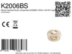 Suspension en bambou naturel ajouré ovale avec support E27 – Ø20 cm