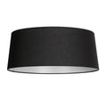 Abat-jour en lin noir intérieur blanc pour suspension ou lampadaire – Ø48 cm