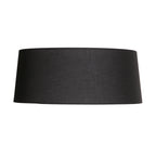 Abat-jour en lin noir intérieur blanc pour suspension ou lampadaire – Ø48 cm