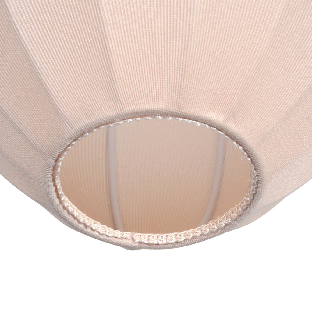 Abat-jour en lin beige forme goutte pour suspension E27 – Ø25 cm