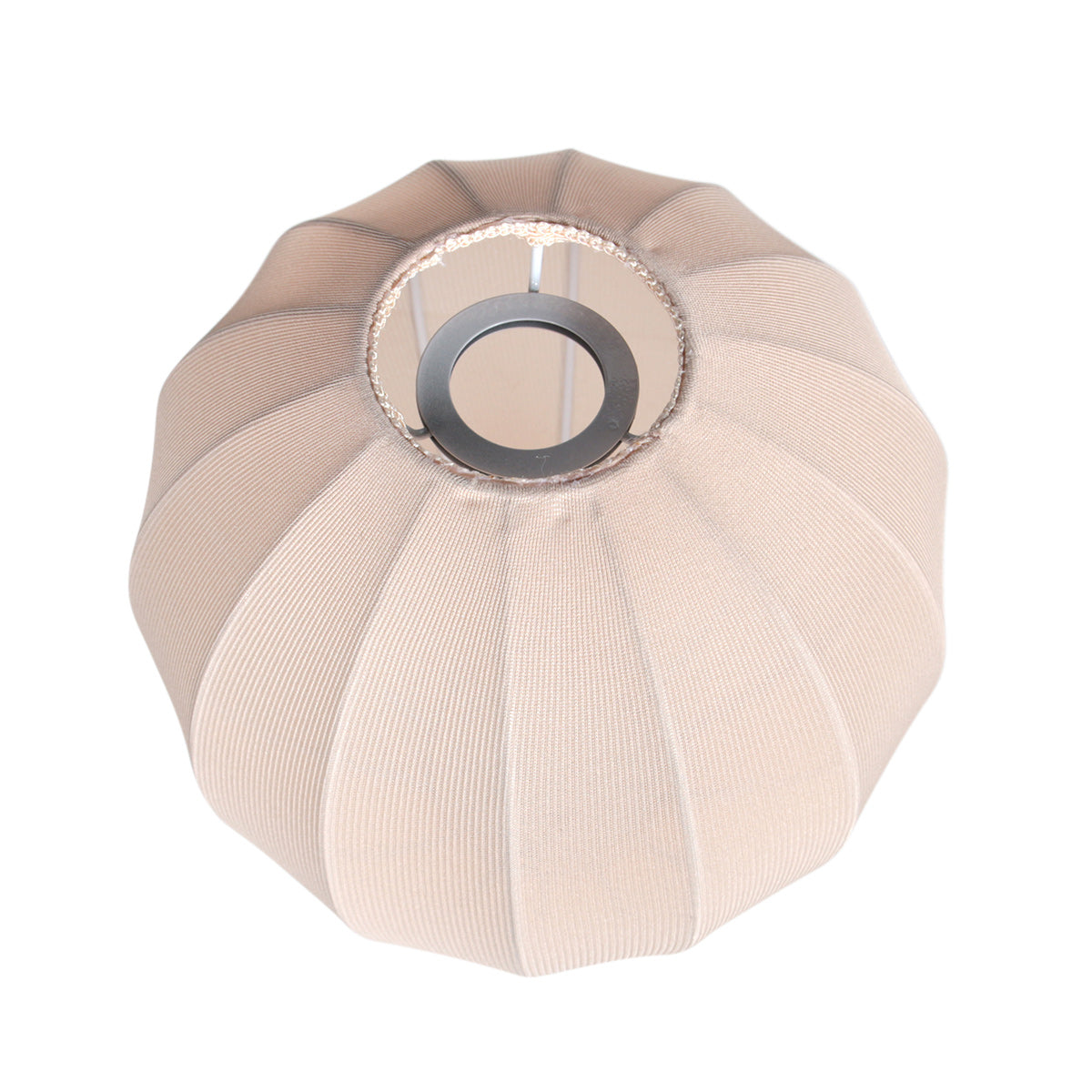 Abat-jour en lin beige forme goutte pour suspension E27 – Ø25 cm