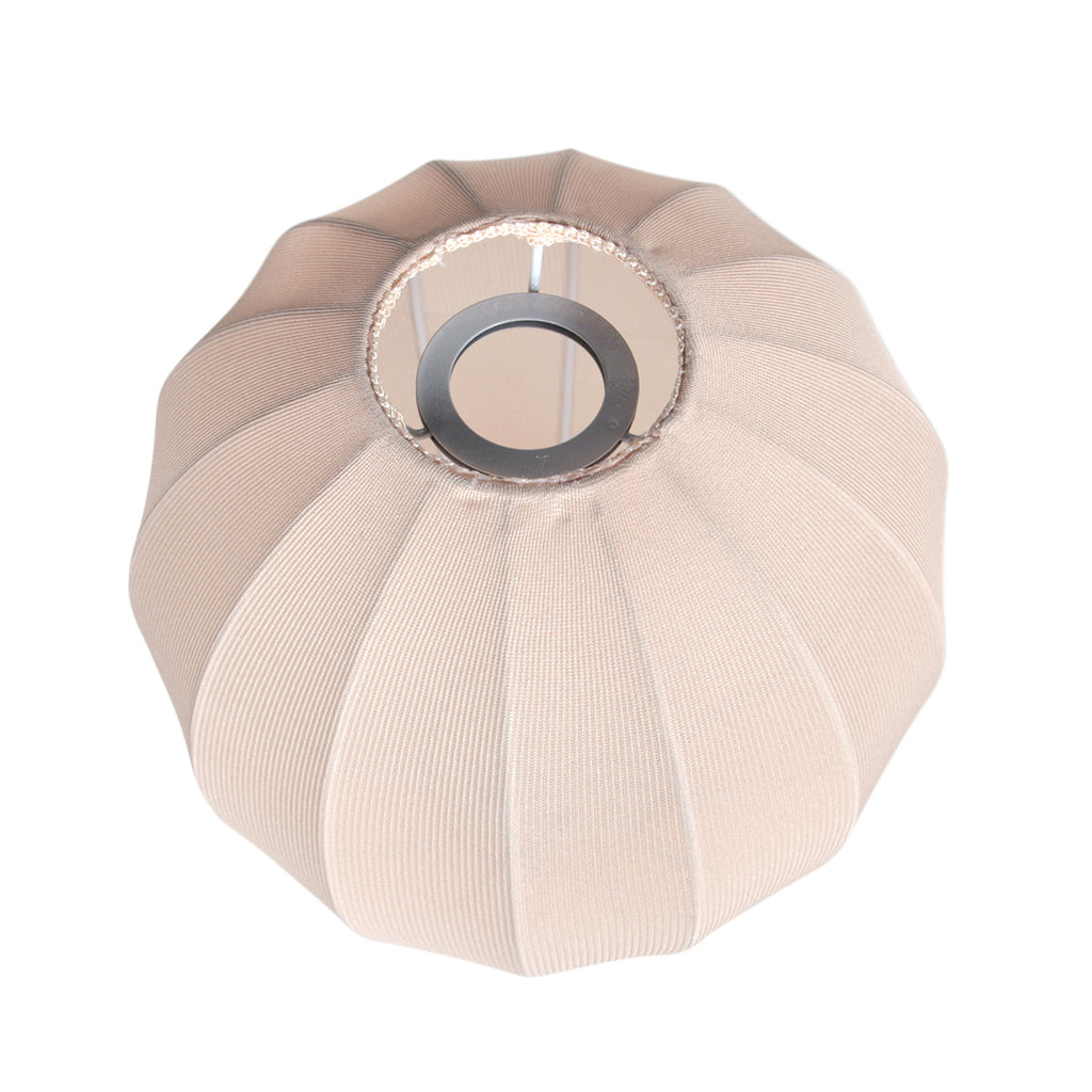 Abat-jour en lin beige forme goutte pour suspension E27 – Ø25 cm