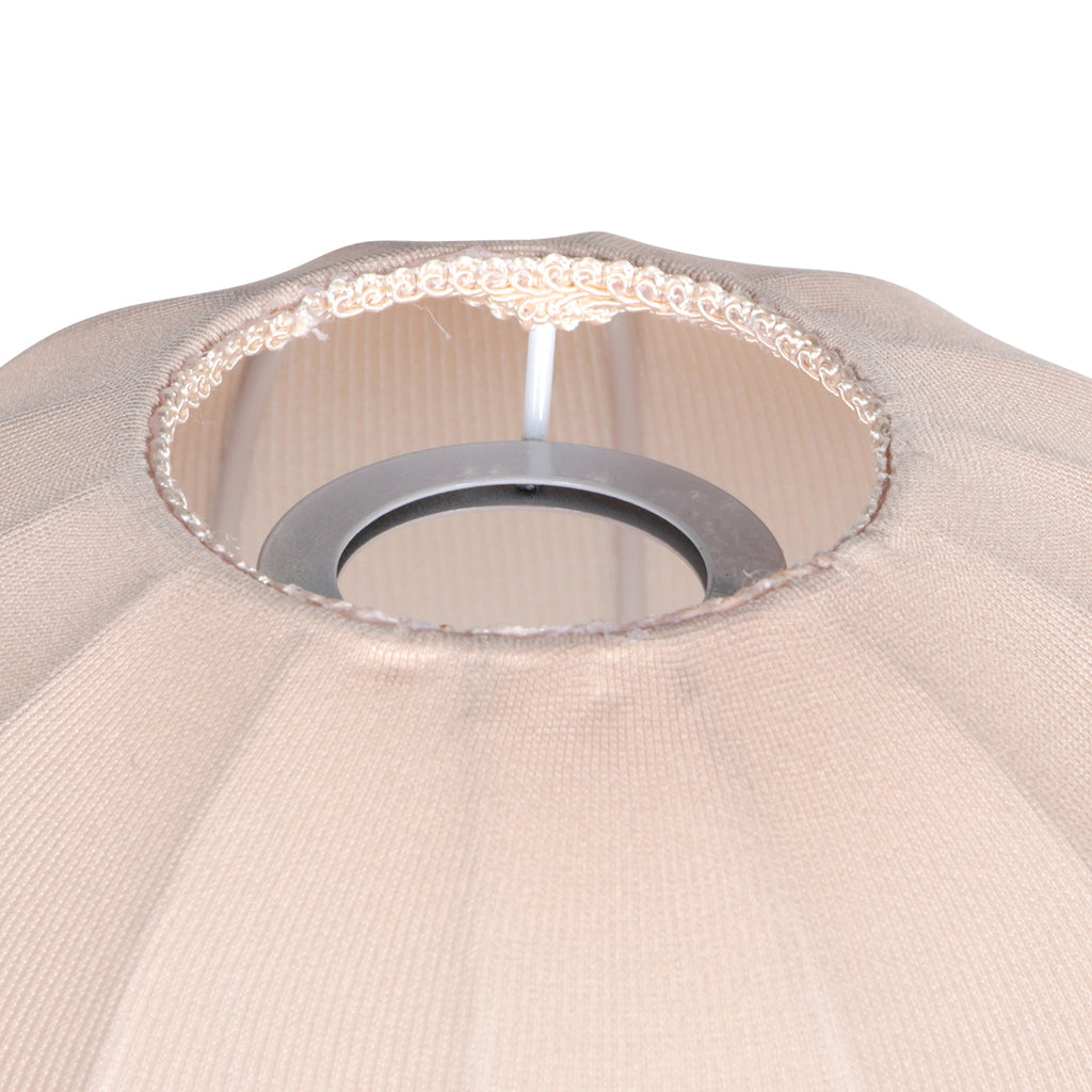 Abat-jour en lin beige forme goutte pour suspension E27 – Ø25 cm