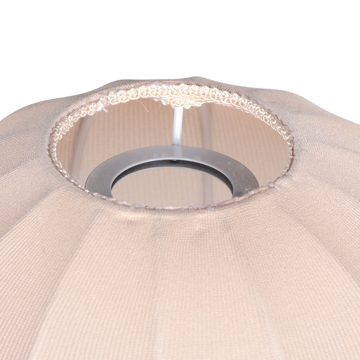 Abat-jour en lin beige forme goutte pour suspension E27 – Ø25 cm