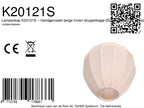 Abat-jour en lin beige forme goutte pour suspension E27 – Ø25 cm