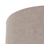 Abat-jour cylindrique en lin gris effet tissé pour lampe E27 – Ø20 cm