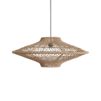 Suspension en corde tressée naturelle forme soucoupe ajourée – Ø80 cm