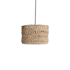 Suspension en jonc de mer tressé naturel cylindrique – Ø30 cm