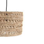 Suspension en jonc de mer tressé naturel cylindrique – Ø30 cm