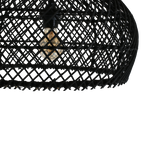 Suspension en rotin noir ajouré forme gourde – Ø42 cm