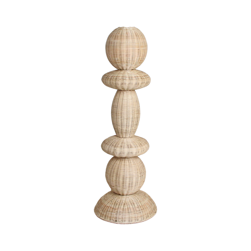 Lampadaire en rotin naturel pour salon – H140 cm
