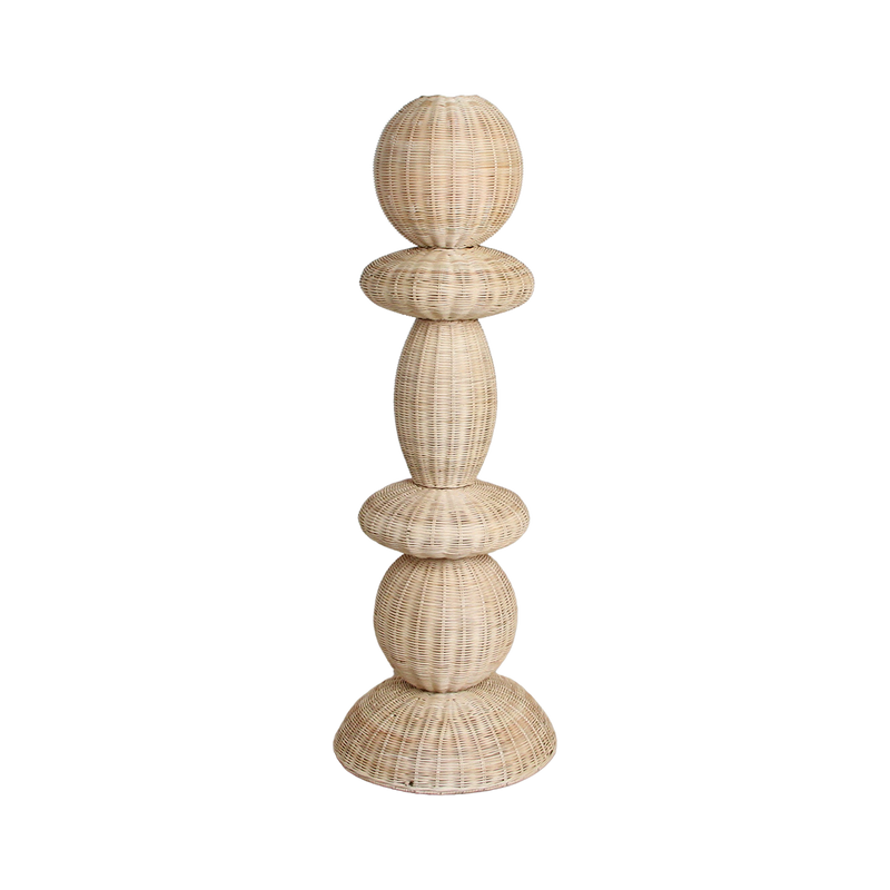 Lampadaire en rotin naturel pour salon – H140 cm