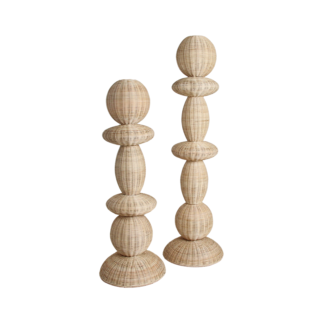 Lampadaire en rotin naturel pour salon – H140 cm