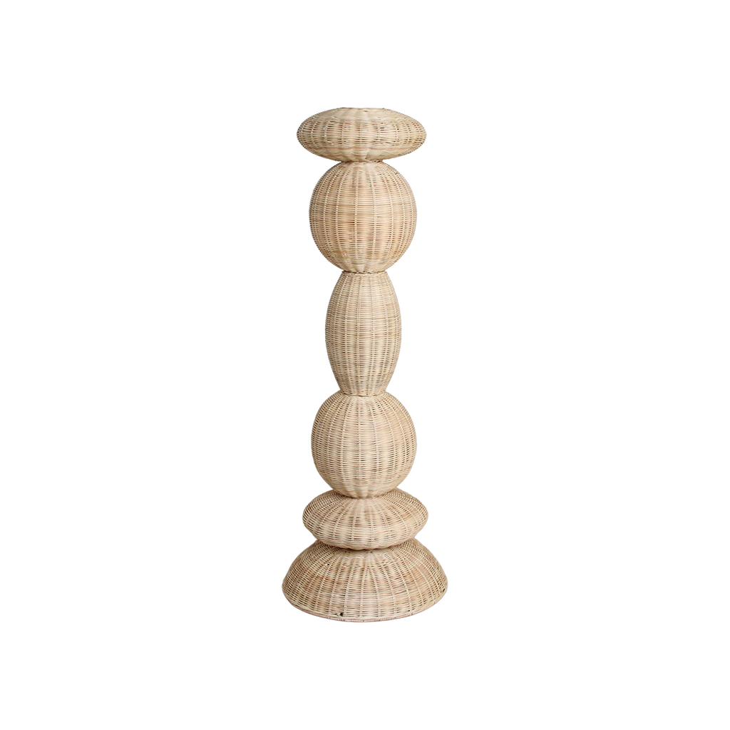 Lampadaire en rotin naturel pour salon – H140 cm