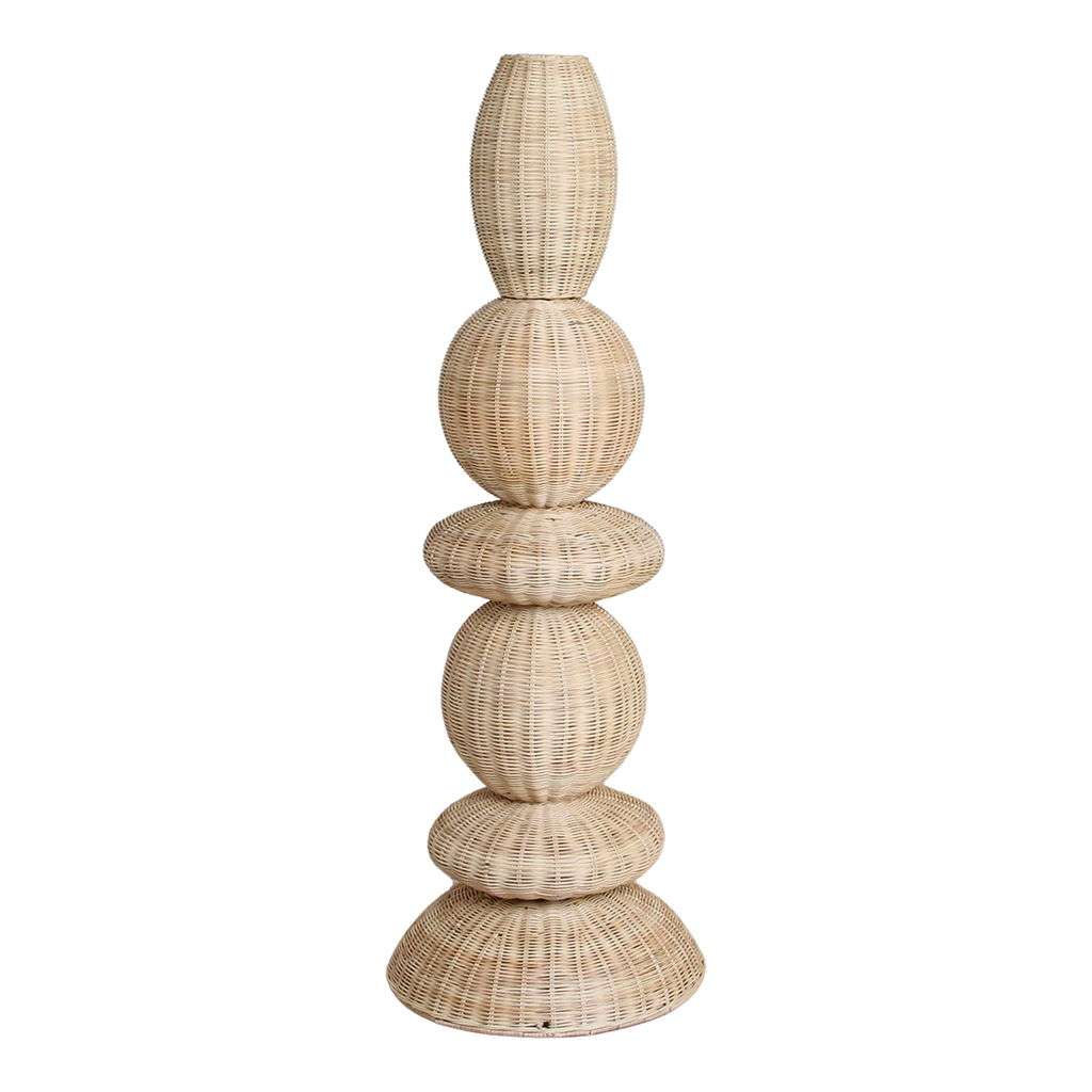 Lampadaire en rotin naturel pour salon – H140 cm