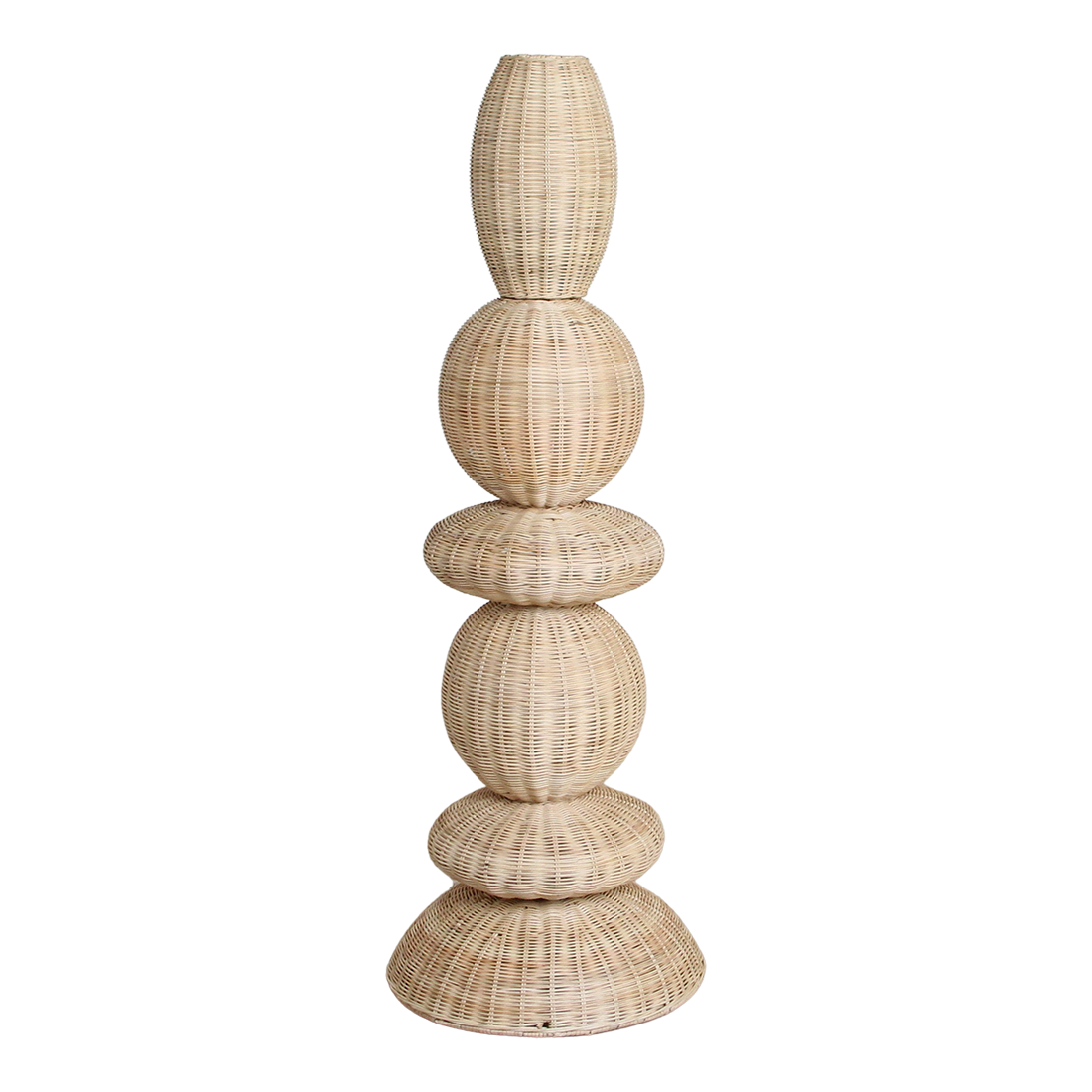Lampadaire en rotin naturel pour salon – H140 cm