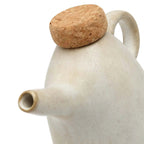 Bouteille en céramique blanche pour huile d'olive 19 cm