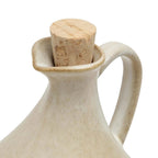 Bouteille en céramique blanche pour huile d’olive 16 cm
