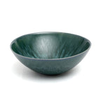 Bol en céramique artisanale vert émeraude marbré pour service de table