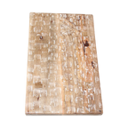 Table basse rectangulaire en bois de manguier naturel sculpté – 40x25 cm