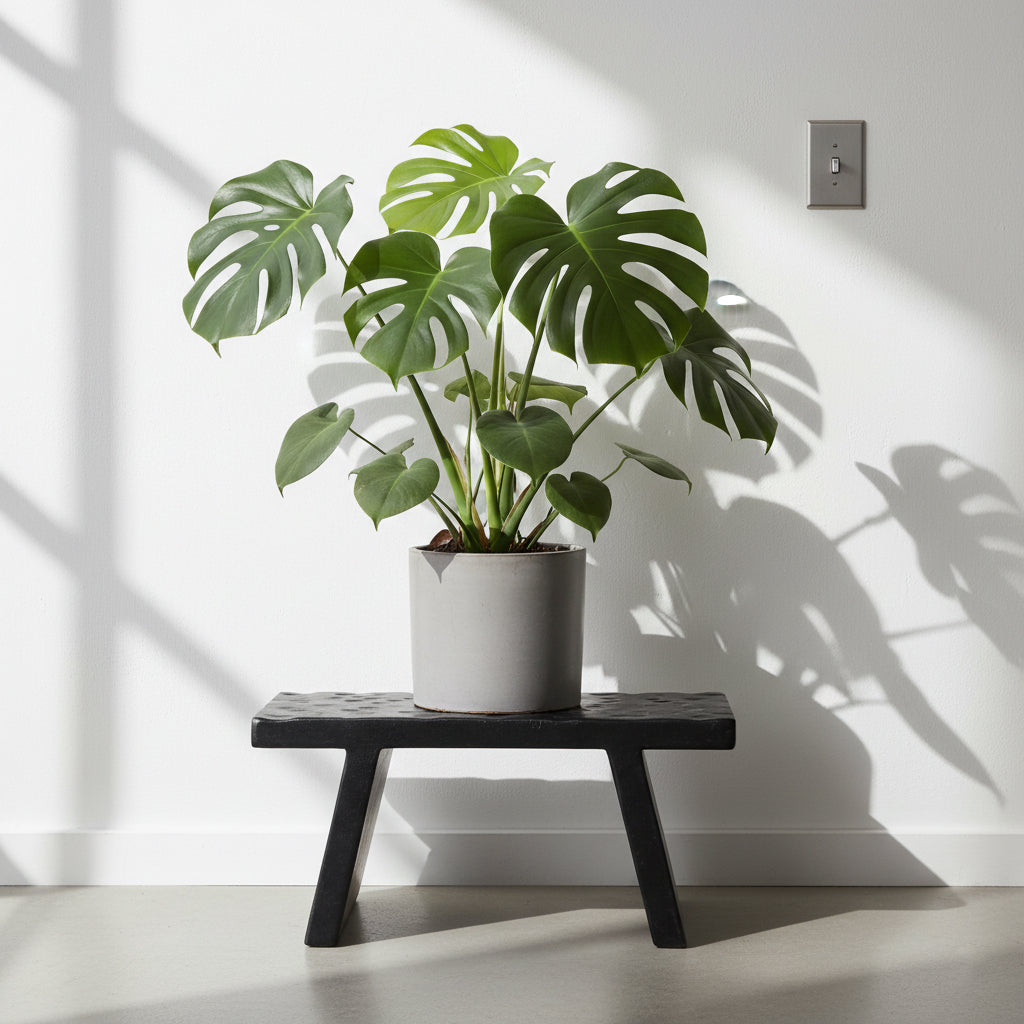 Table basse en bois de manguier noir sculpté rectangulaire – 40x25 cm