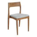 Chaise en teck et tissu vert clair dossier ouvert