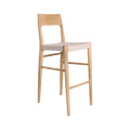 Tabouret bar teck clair corde beige extérieur – H109 cm