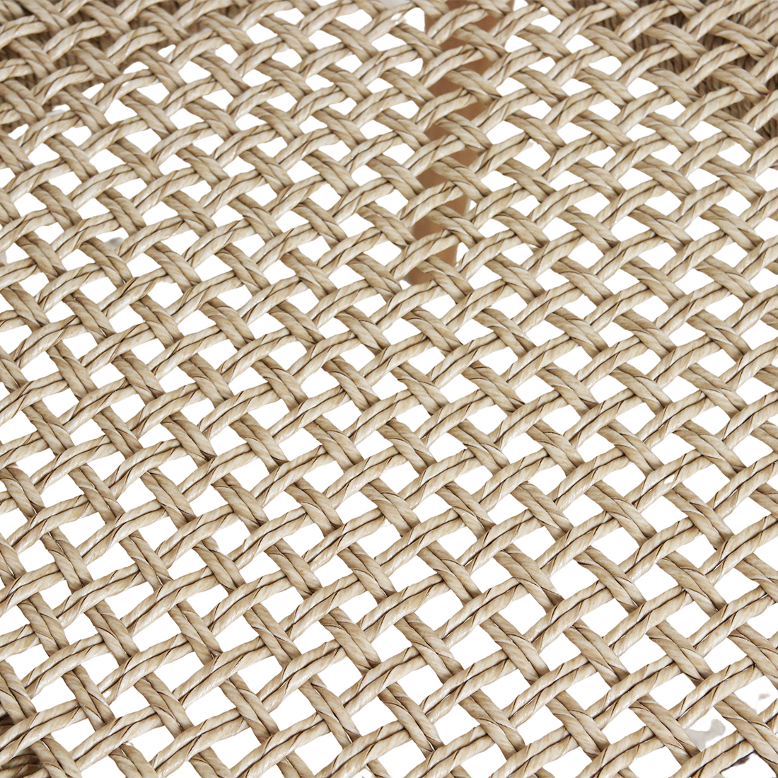 Chaises de jardin en teck naturel avec accoudoirs et assise tressée – Lot de 2